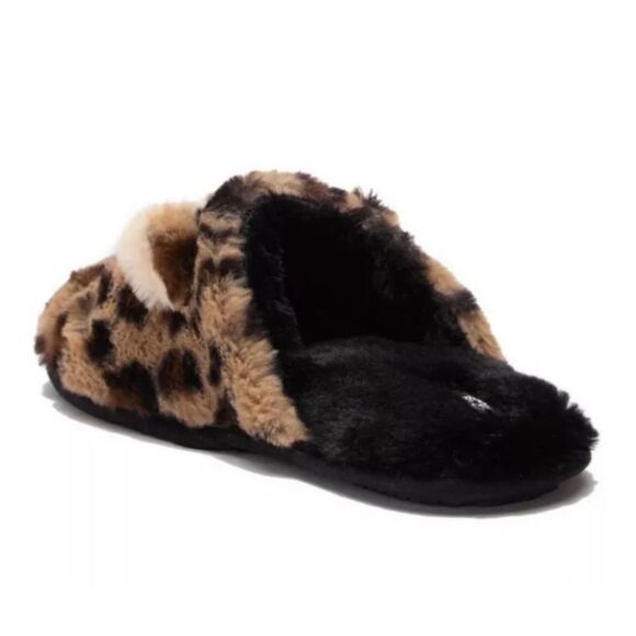 DIRTY Laundry Cozy Faux Fur Leopard Kitty Cat Backless Slipper Slide Mule Scuff - Picture 4 of 8